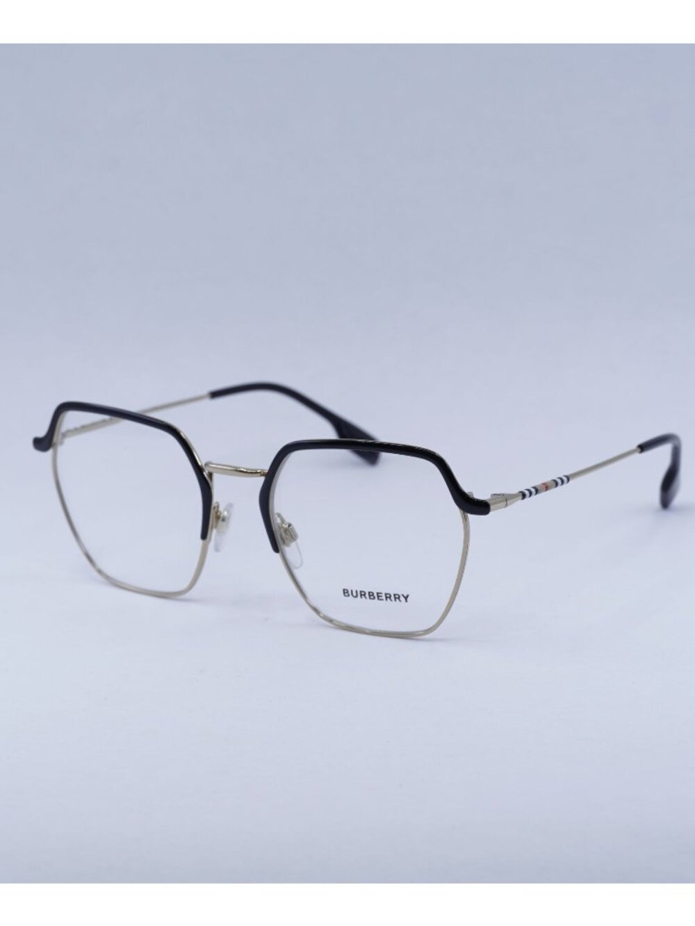 Burberry BE1371 1326 Eyeglasses Gold/Black 52mm Geometric Frame